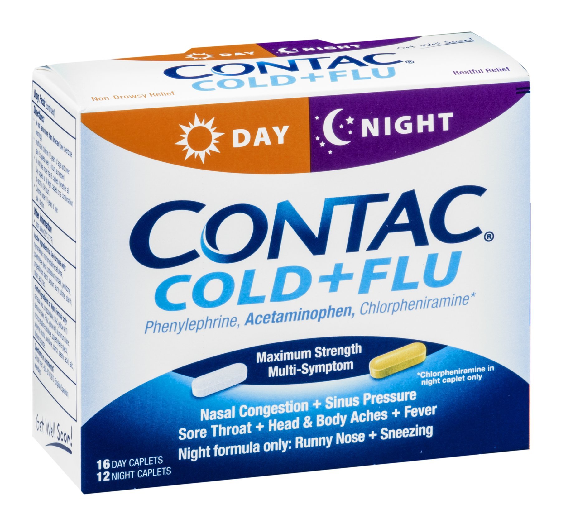 Contac Cold + Flu Medicine, 28 ct (Pack of 6)