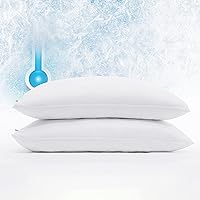 Serta Power Chill Cooling Pillow Protectors, Stain Resistant and Zippered Pillow Protector, Protects Pillow from Dust and Dirt (2 Count (Pack of 1), King, White