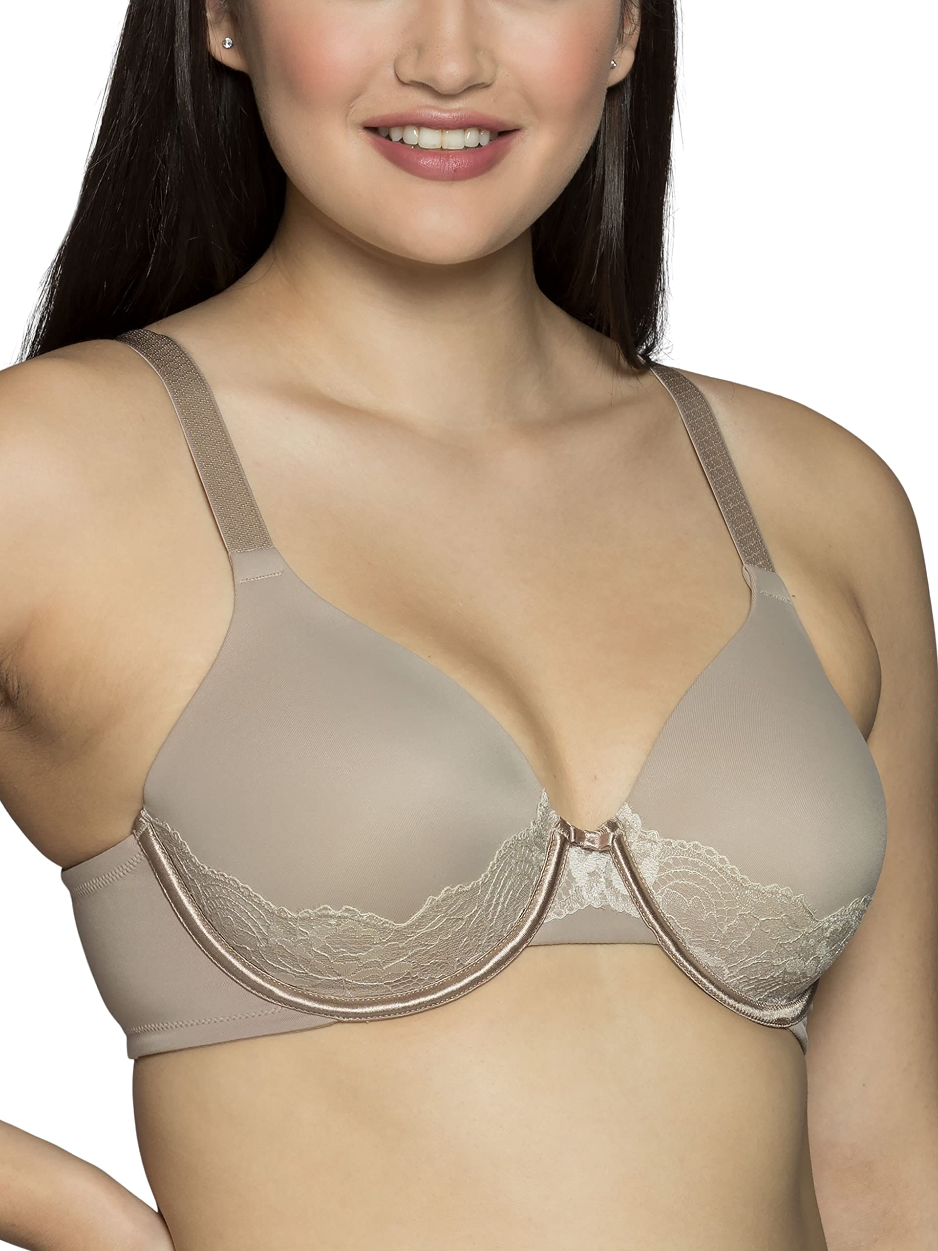 Vanity Fair Women's Full Figure Beauty Back Smoothing Bra with Lace (36C-42DD)