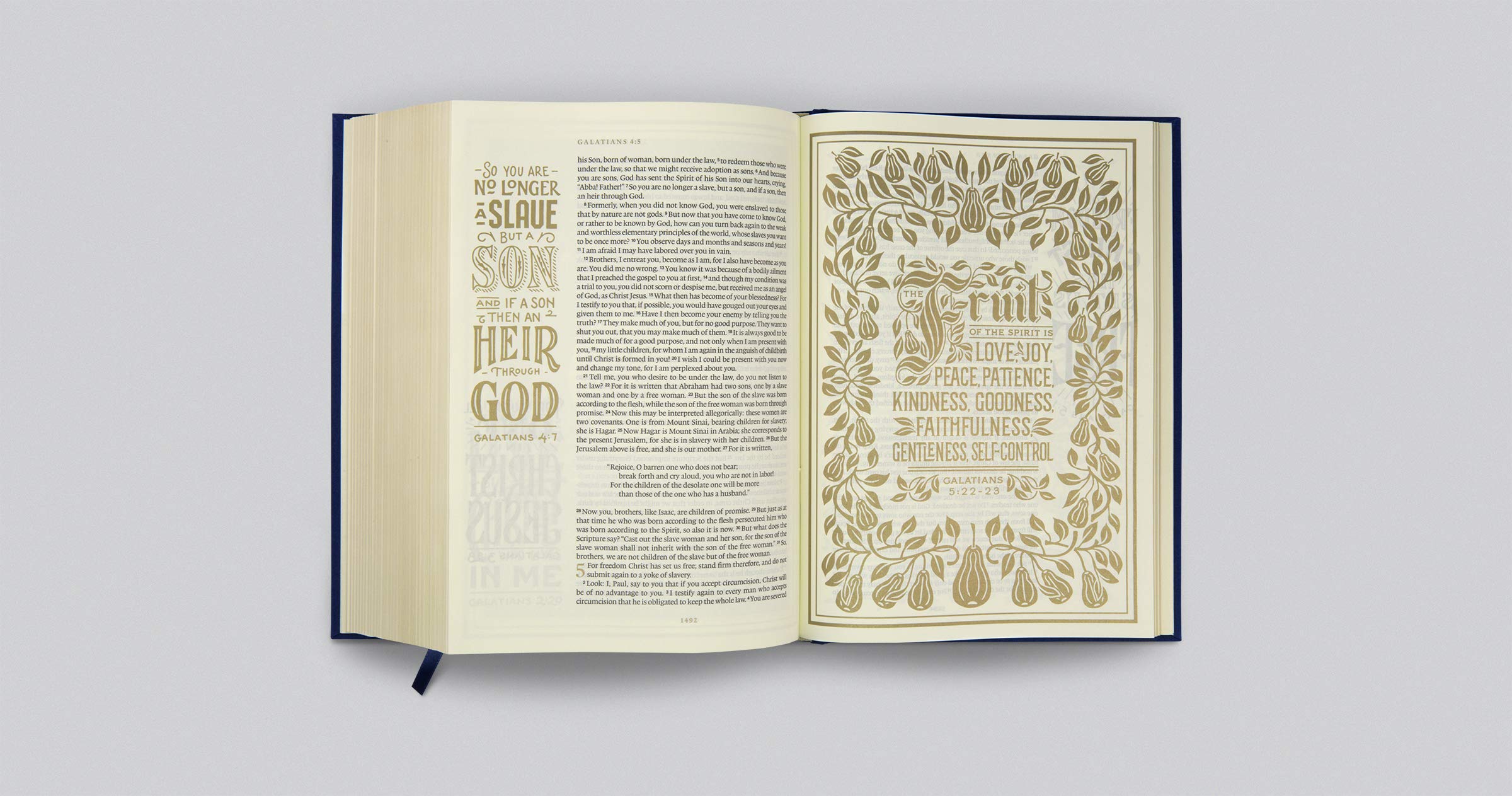 ESV Illuminated Bible, Art Journaling Edition (Cloth over Board, Navy)
