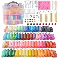 Polymer Clay Shuttle Art 82 Colors Oven Bake Modeling Clay Creative Clay  Kit with 19 Clay Tools and 16 Kinds of Accessories Non-Toxic Non-Sticky  Ideal DIY Art Craft Clay Gift for Kids