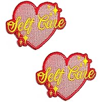 2pcs. Heart Cute Patch Embroidered Valentine’s Day Sweet Love Iron On Badge Sew On Patch Clothes Embroidery Applique Sticker Fabric Sewing Decorative Repair