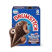 Drumstick We Love Chocolate Ice Cream Sundae Cone Variety Pack â€“, Variety Pack of Chocolate Flavors, 8 Count (Frozen)