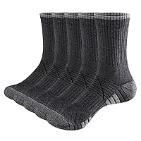YUEDGE Women's Sports Socks, For Climbing, Training, Work, Standing Work Socks, Cushioning, Reinforced, Foot Fatigue, Crew Length, Combed Cotton, Sweat Absorbent, Odor Resistant Socks, Solid Color,