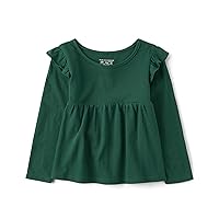 The Children's Place Baby Girls' and Toddler Long Sleeve Ruffle Top