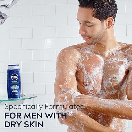 NIVEA MEN Maximum Hydration 3-in-1 Body Wash - Clean, Hydrate and Refresh with Aloe Vera - 16.9 fl. oz. Bottle