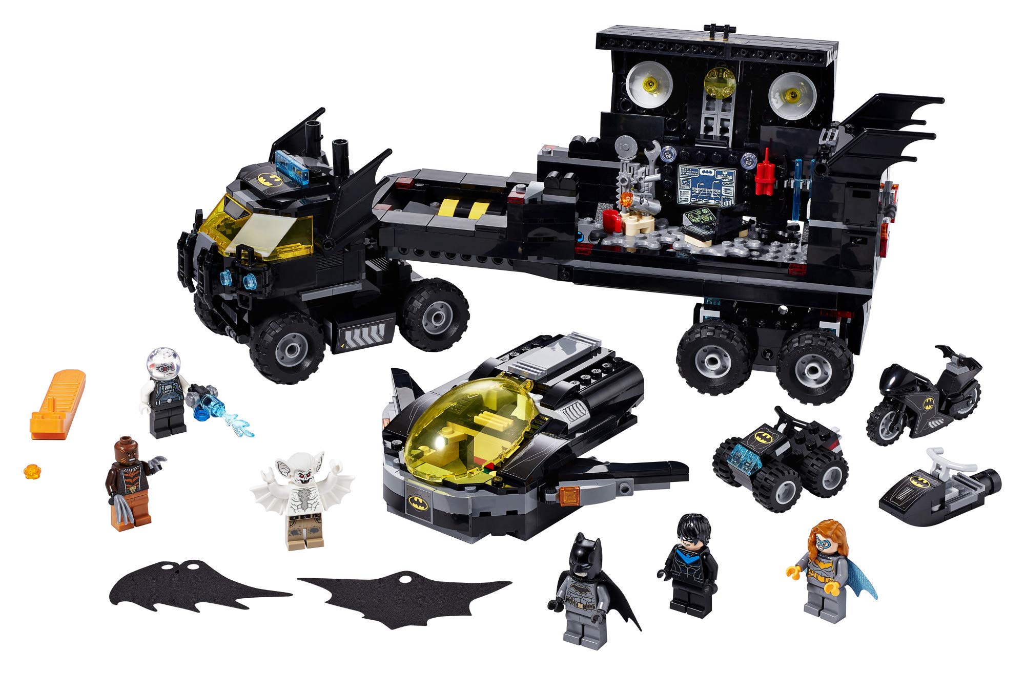 LEGO DC Mobile Bat Base 76160 Batman Building Toy, Gotham City Batcave Playset and Action Minifigures, Great ‘Build Your Own Truck’ Batman Gift for Kids Aged 6 and up (743 Pieces)