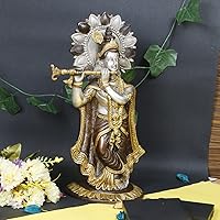 Brass Large Krishna Idol Statue Showpiece Murti Height 14 inches