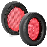Life Q10 Ear Pads Replacement Ear Cushion Foam Soft Earpads Compatible with Anker Soundcore Life Q10 / Q10 BT Headphones Ear Cushion (Black/Red)