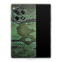 Carbon Fiber Phone Skin Compatible with OnePlus 12R (2024) - Green Serpent - Premium 3M Vinyl Protective Wrap Decal Cover - Easy to Apply | Crafted in The USA by MightySkins
