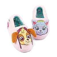 Paw Patrol Slippers Kids Toddlers | Girls Toddlers Animated Rescue Pups 3D Ears Everest Skye Pink Slip On House Shoes