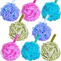 8 Pcs Shower Loofahs,75G Bath Loofah Sponge,Exfoliating Shower Pouf Balls for Women,Men,Cleanse,Soothe Skin,Exfoliate with Beauty Bathing Accessories