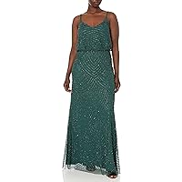 Adrianna Papell Women's Blouson Beaded Gown