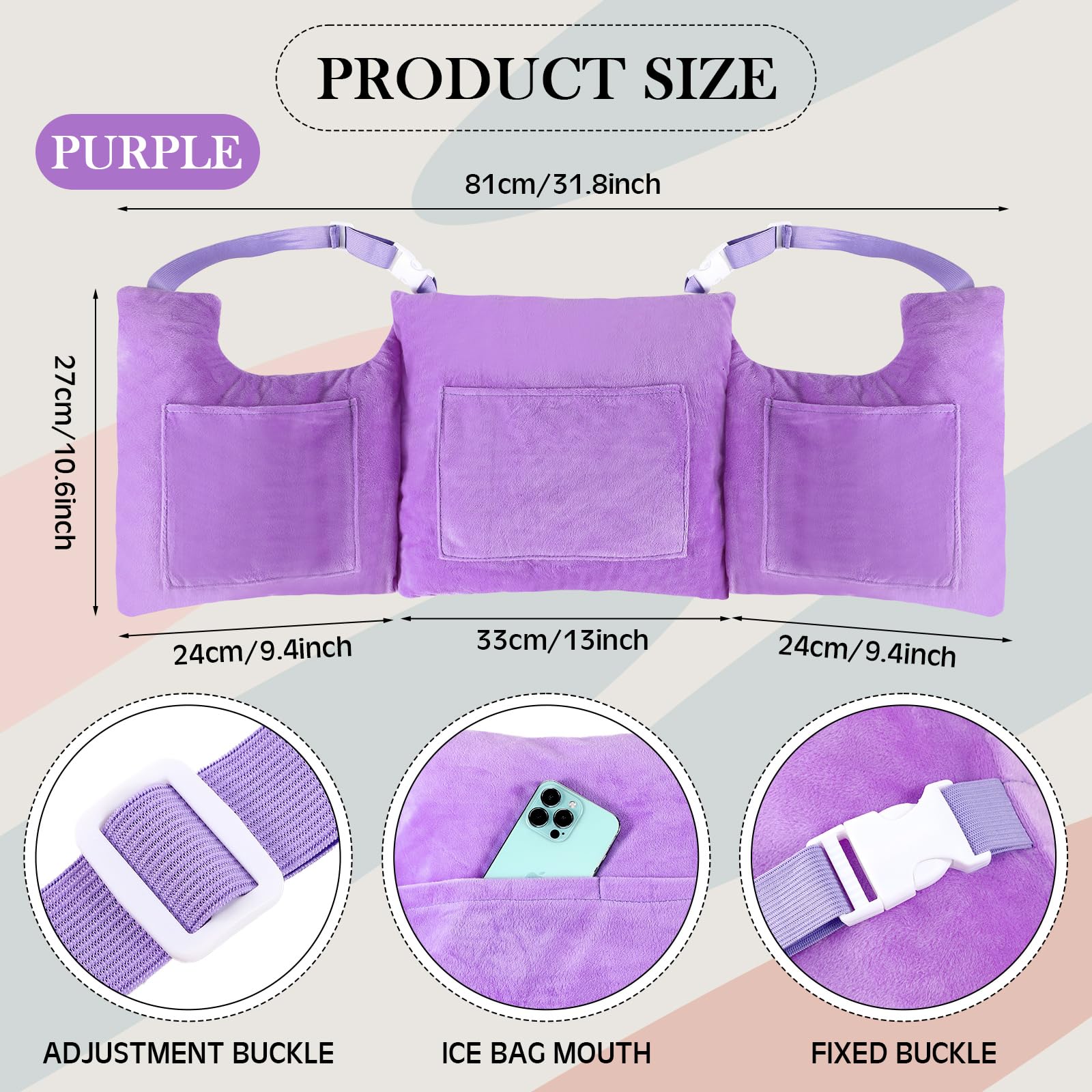 Mastectomy Pillow Post Surgery Pillow, Breast Pillow for After Breast Cancer Mastectomy Necessities, Mastectomy Pillow for Mastectomy Surgery Recovery and Breast Reduction, Gifts for Women (Lavender)