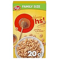 Post Honey Oh!s® cereal, Filled Ohs Breakfast Cereal, Breakfast Snacks, 20 oz – 1 count