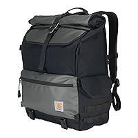 Carhartt Nylon Roll Top, Heavy-Duty Water-Resistant Backpack, Black, One Size