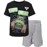 Monster Jam T-Shirt and Shorts Outfit Set Toddler to Big Kid