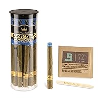 King Palm Mini Size Cones - (20 Rolls Total) - Natural Pre Roll Palm Leafs - All Natural Cones - Corn Husk Filter - Organic Pre Rolled Cones (Berry Terps)