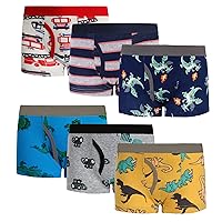 Boys Boxer Briefs Shorts Cotton Dinosaur Shark Baby Toddler Underwear for Kids Boy 3/6 Pack