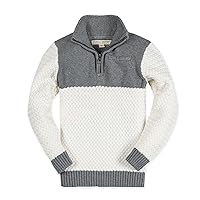 Hope & Henry Boys' Long Sleeve Half Zip Pullover Sweater