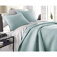 Southshore Fine Living, Inc. Vilano Springs, Premium Quality, Soft, Wrinkle, Fade, & Stain Resistant, Easy Care, Oversized Quilt Cover Set with 1 Quilt Set and 2 Shams, Full/Queen, Sky Blue
