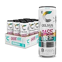 Sparkling Oasis Vibe, Functional Essential Energy Drink, 12 Fl Oz (Pack of 12)