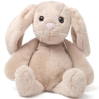 Bearington Snuggle Bunny The Stuffed Bunny Plush, 13.5 Inch Tan Plush Bunny Stuffed Animal