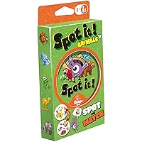 Spot It! Animals Junior Card Game (Eco-Blister)| Matching Game | Fun Kids Game for Family Game Night | Travel Game for Kids | Ages 4+ | 2-5 Players | Avg. Playtime 10 Mins | Made by Zygomatic