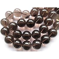 20mm 16inch Smoky Rock Crystal Quartz Citrine Amethyst Brown Rock Crystal Round Ball Faceted Translucent Necklace bead