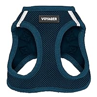 Voyager Step-in Air Dog Harness - All Weather Mesh Step in Vest Harness for Small and Medium Dogs and Cats by Best Pet Supplies - Harness (Blue), M (Chest: 16-18