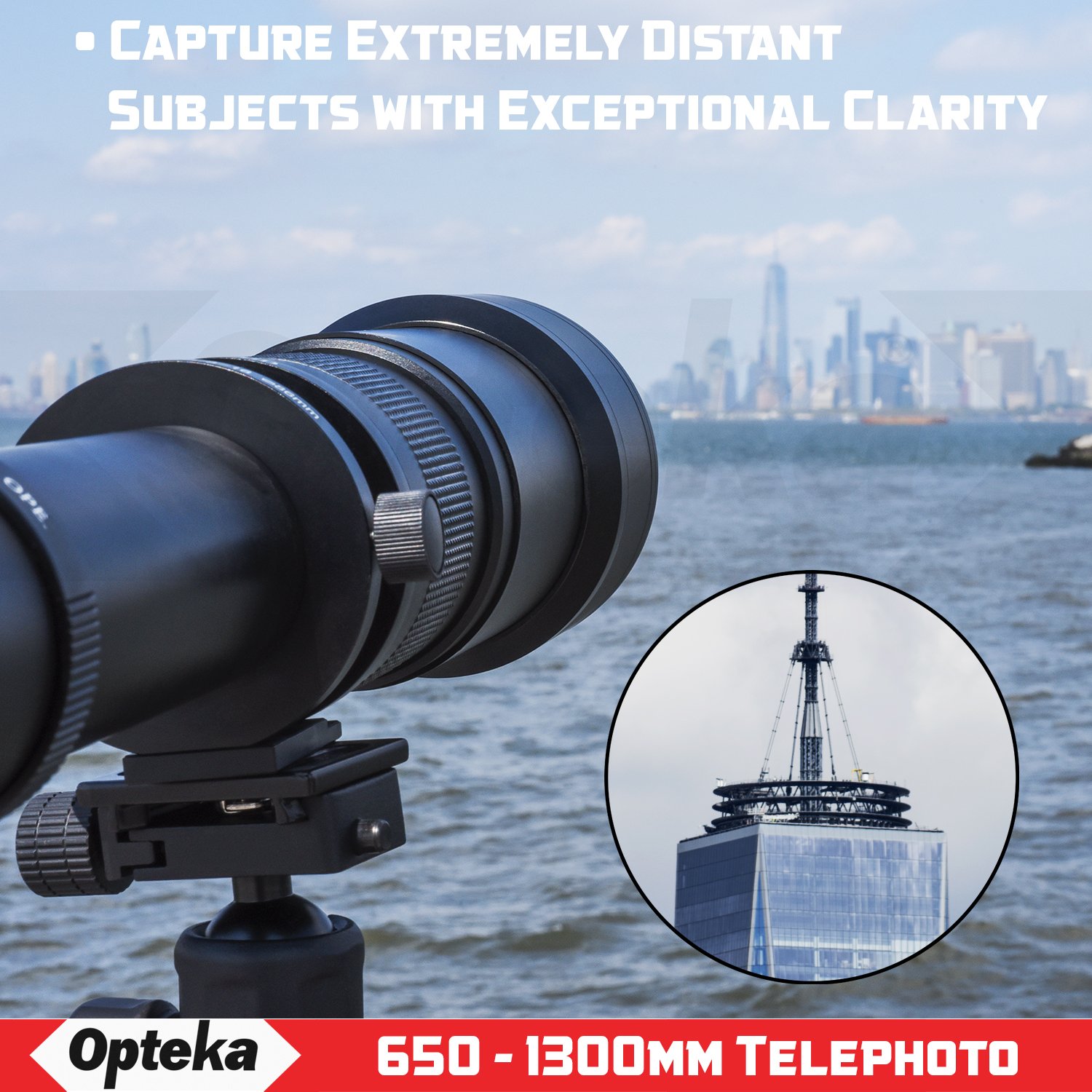 Opteka 650-2600mm f/8 High Definition Ultra Telephoto Zoom Lens for Sony E-Mount