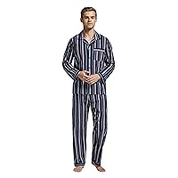 TONY AND CANDICE Men’s Flannel Pajama Set, 100% Cotton Long Sleeve Sleepwear