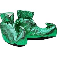 Forum Novelties Women's Deluxe Costume Cloth Elf Shoes, Green, One Size