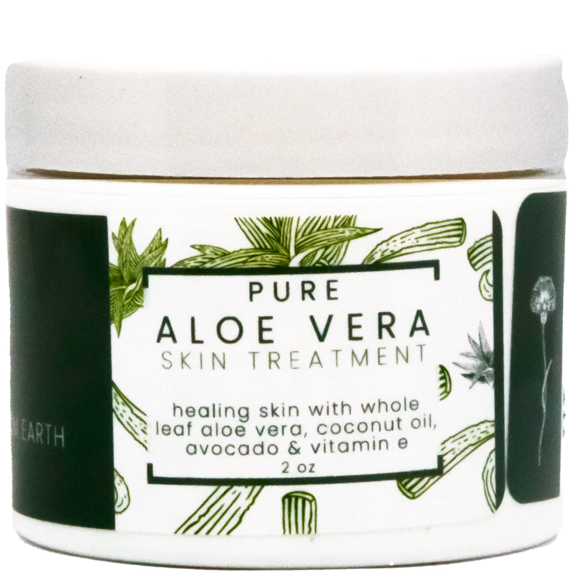 Pure Aloe Vera Treatment with Organic Coconut, Olive Oil & Vitamin E, 2 oz