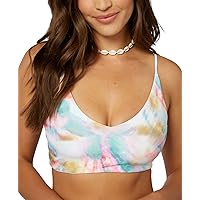 Womens Swim Women of The Wave Middles Bralette Bikini Top Multi Colored