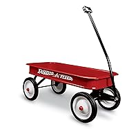 Radio Flyer Durable All Steel Seamless Body Wagon Featuring Original and Classic Iconic Design for Kids Ages 1 year old and up, Red