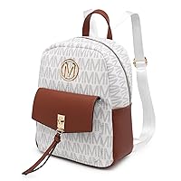 MKP Women Fashion Backpack Purse PU Leather Convertible Medium Ladies  Rucksack Travel Shoulder Bags Handbag and Purse 2Pcs