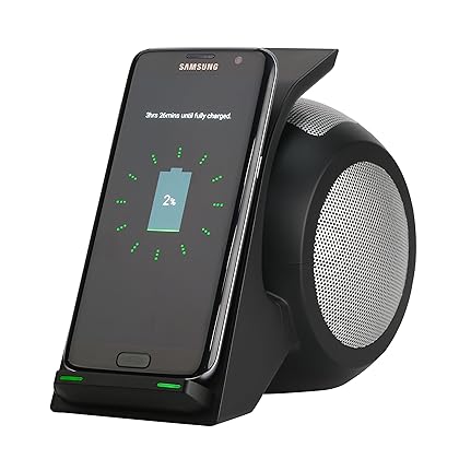 Fast Wireless Charger with Bluetooth Speaker Wireless Charging Stand Compatible for iPhone13 12 11 Mini Pro Max XR XS 8 Samsung Galaxy Z Flip3 Fold3 S21 S20 S10 S9 Note 20 10 9 and More