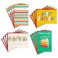 Hallmark Birthday Cards Assortment, 16 Cards with Envelopes (Make a Wish)