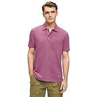 Brooks Brothers Men's Cotton Jersey Feeder Stripe Short Sleeve Polo