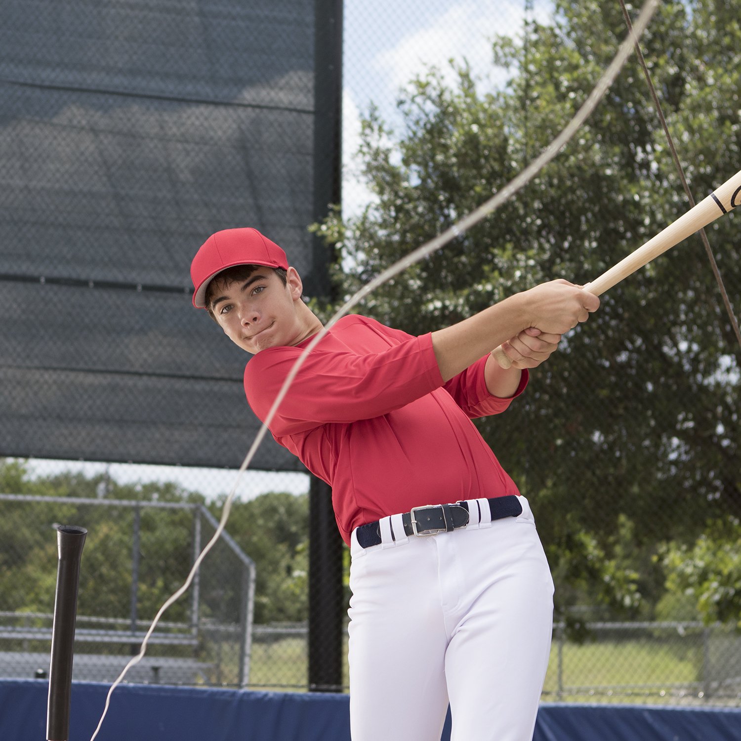 Champion Sports Batting Tee Trainer, Black/White