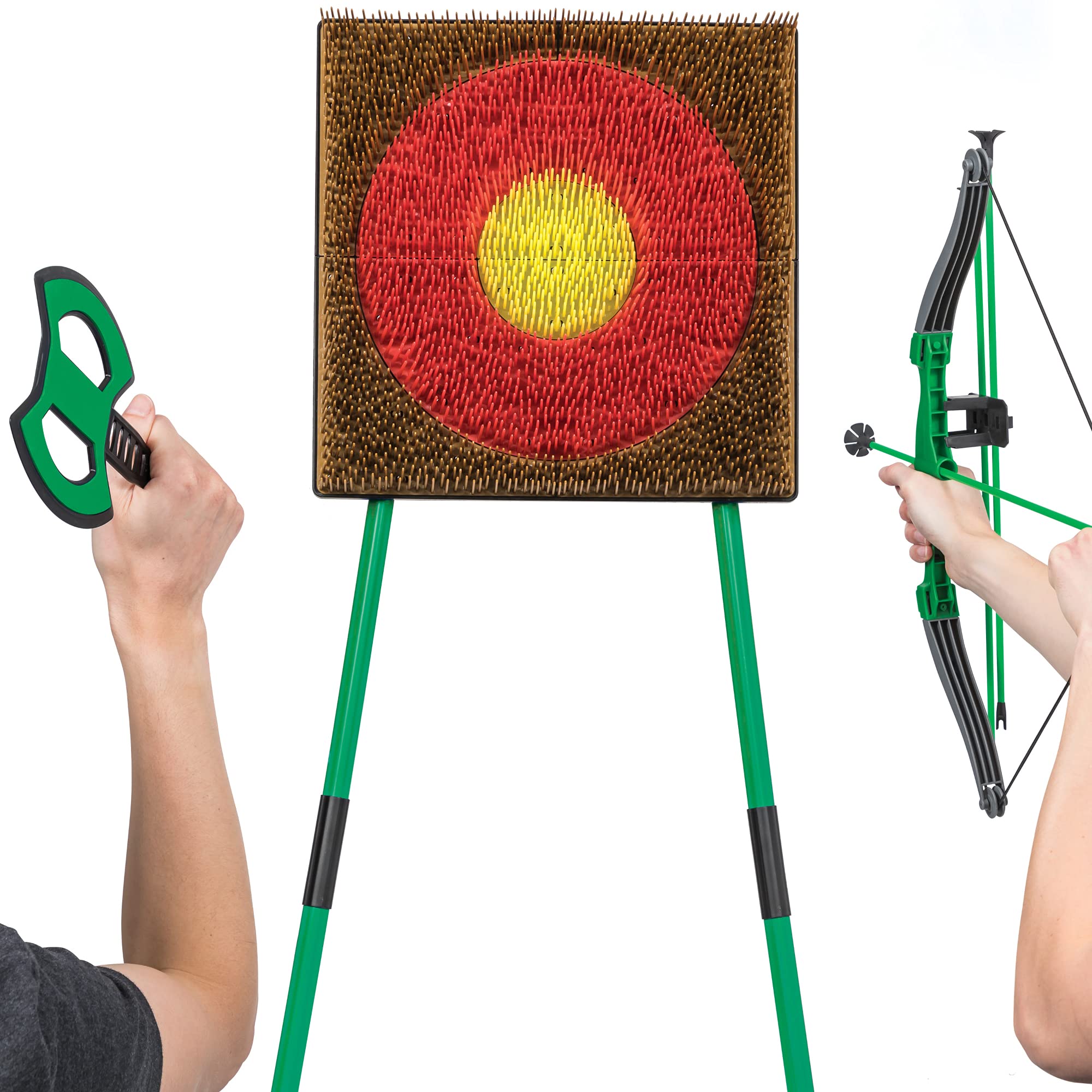 Go! Gater EastPoint Sports 2-in-1 Tomahawk Toss & Archery Game Set – Includes Tomahawks and Arrows with Bristle Target for The Backyard, Park, Indoors and Outdoors