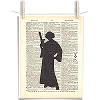 Star Wars Princess Leia Silhouette 8.5 x 11 Vintage Dictionary Page Unframed Art Print