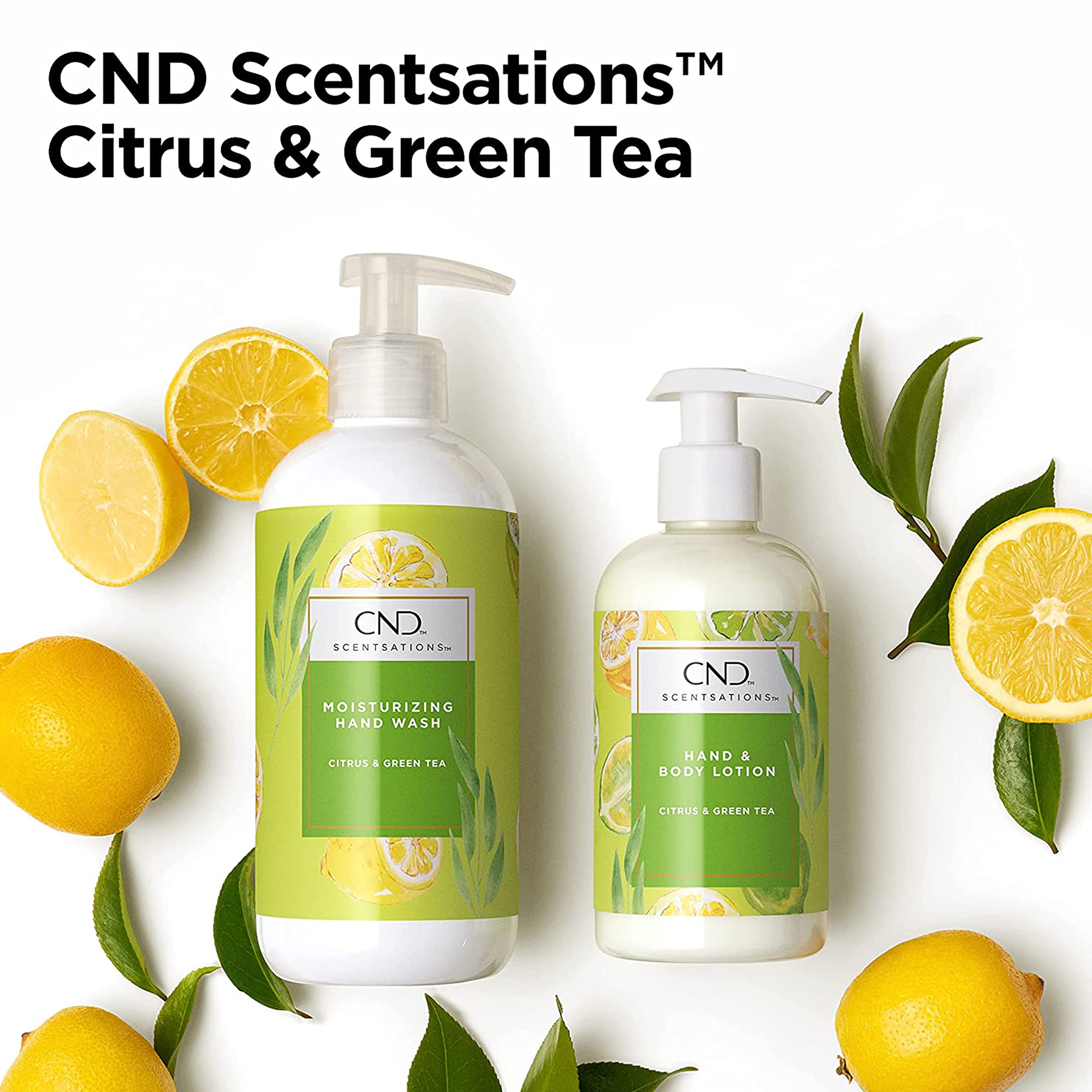 CND Scentsations Liquid Hand Wash & Body Lotion, Vegan Moisturizing Deep Cleanser, Formulated with Glycerin & Jojoba Oil, Citrus & Green Tea, 13.2 fl. oz
