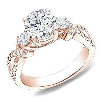 IGI Certified 14k Gold Round-cut Diamond Engagement Ring (1 1/2 cttw, H-I, SI1-SI2) Size 4-9