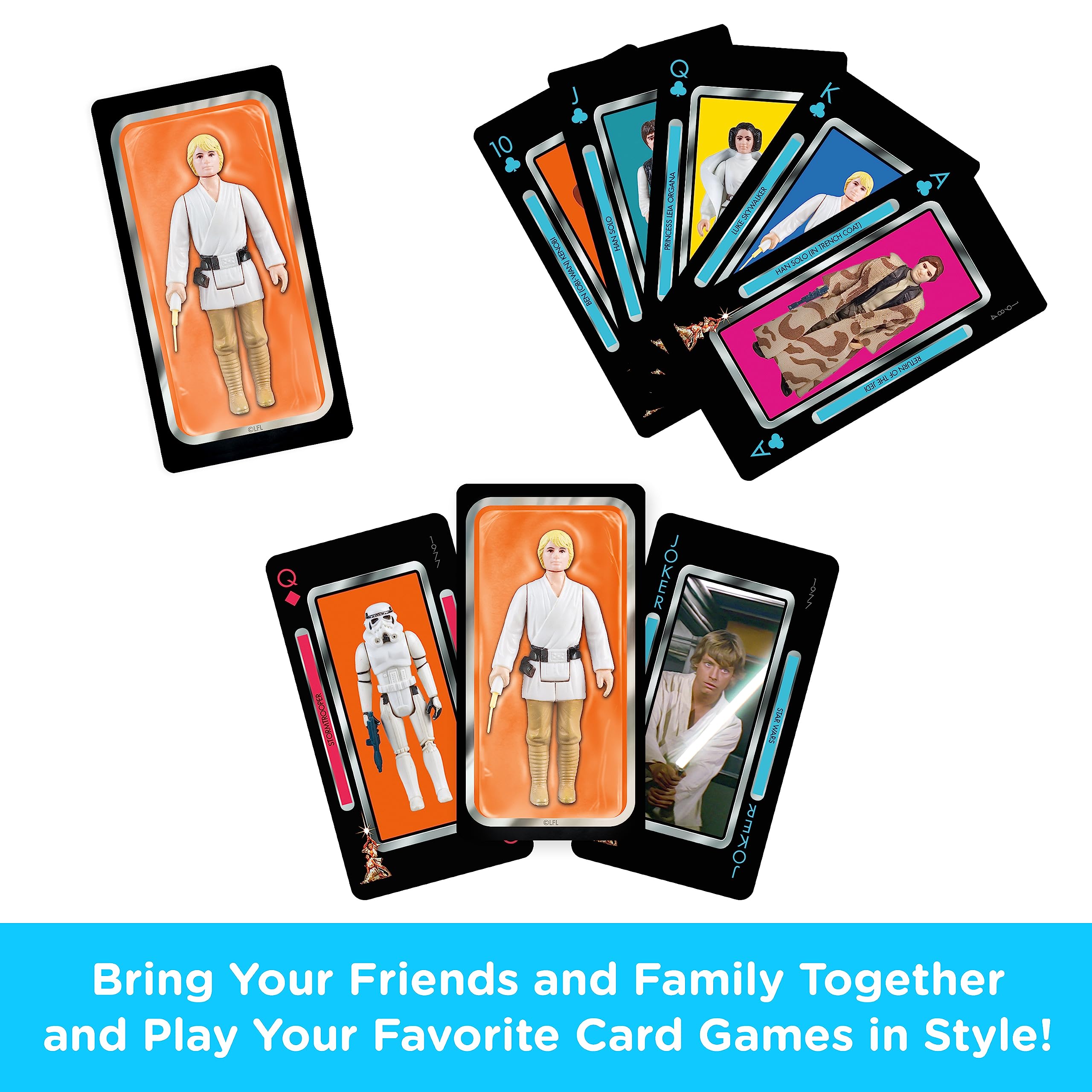 Aquarius Star Wars Luke Skywalker Premium Playing Cards - Luke Skywalker Themed Deck of Cards for Your Favorite Card Games - Officially Licensed Star Wars Merchandise & Collectibles