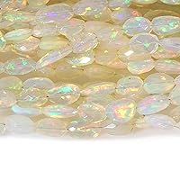 NirvanaIN - Gemstone 1 Strand Ethopian Welo Opal Beads 5-6.5x5.5mm Faceted Tumble (40cm) for Jewelry Making