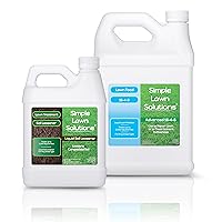 Liquid Soil Loosener 32 Ounce + 16-4-8 1 Gallon Bundle - Liquid Lawn Food Fertilizer and Liquid Soil Aerator Bundle - Simple Lawn Solutions