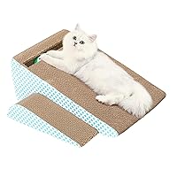 FluffyDream Slope Cut Ball Cat Scraper Combination - Durable Cat Leisure Bed - Indoor Scraper and Play House - Corrugated Toy Cat Birthday - 17.1L*7.4W*6.5H