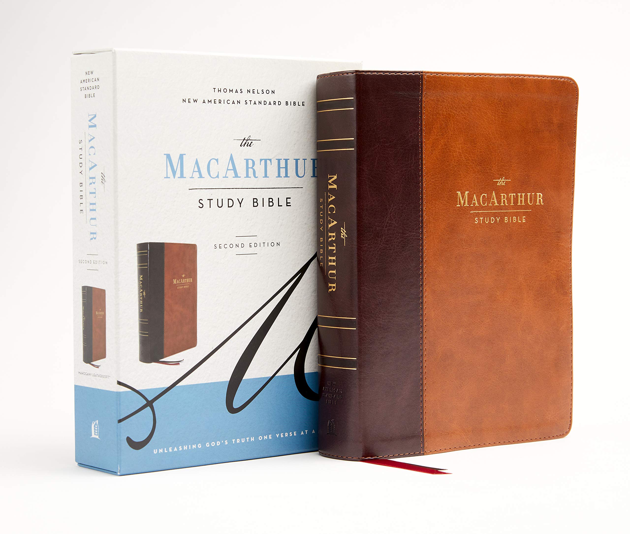 NASB, MacArthur Study Bible, 2nd Edition, Leathersoft, Brown, Comfort Print: Unleashing God's Truth One Verse at a Time